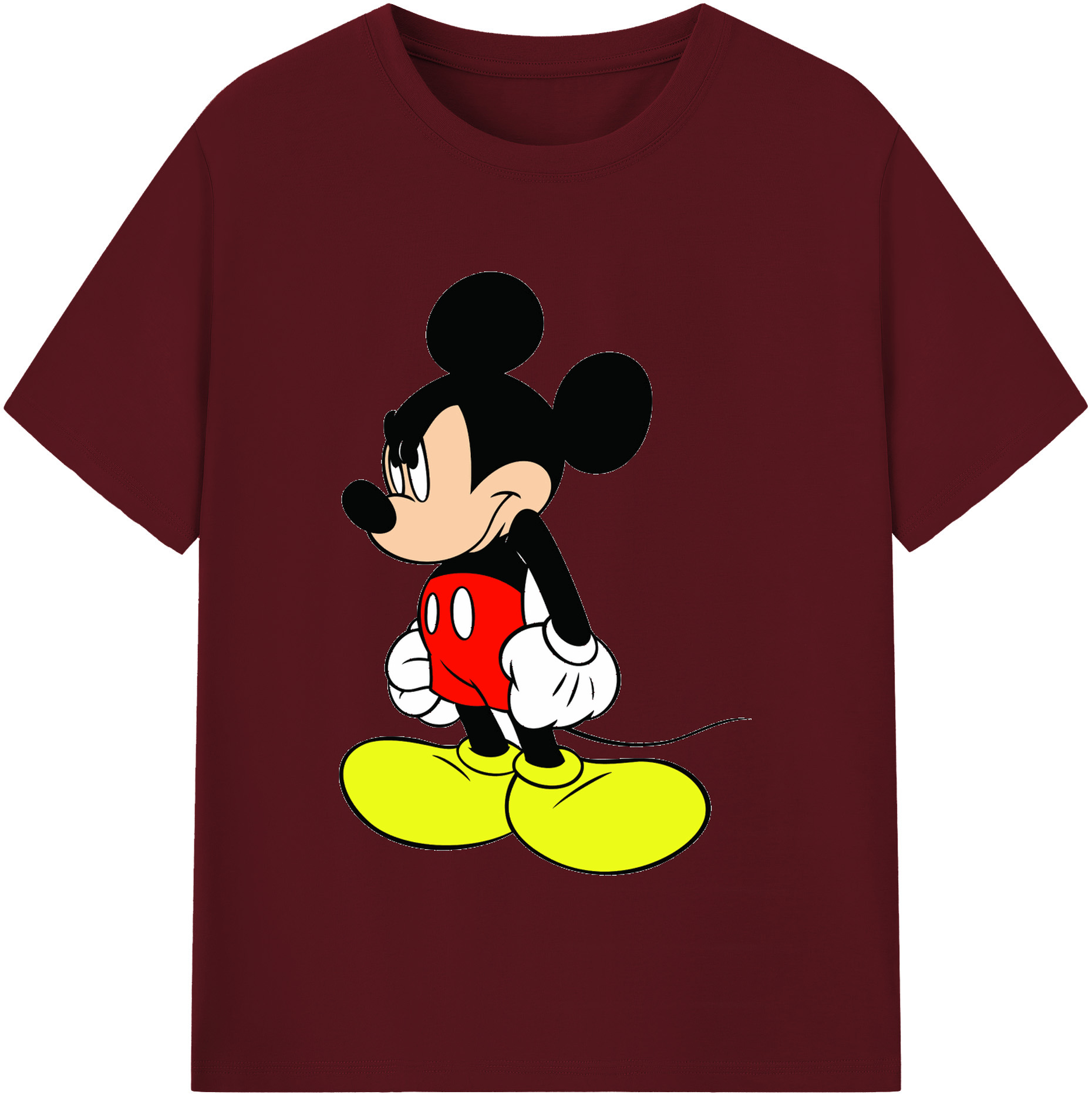 （画像用） ミッキーマウス Mickey Mouse 綿100％半袖Tシャツ（フロントプリント）